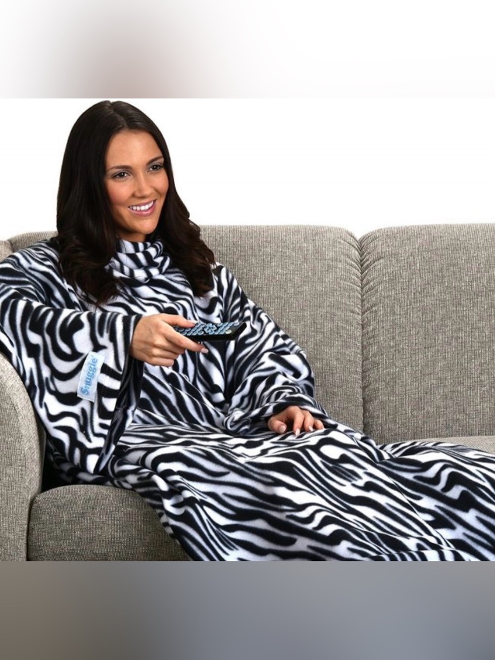 SNUGGIE Zebra Print Wearable Blanket